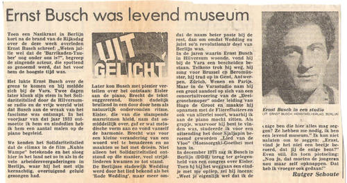 Ernst Busch Schoute Parool 14 6 1980